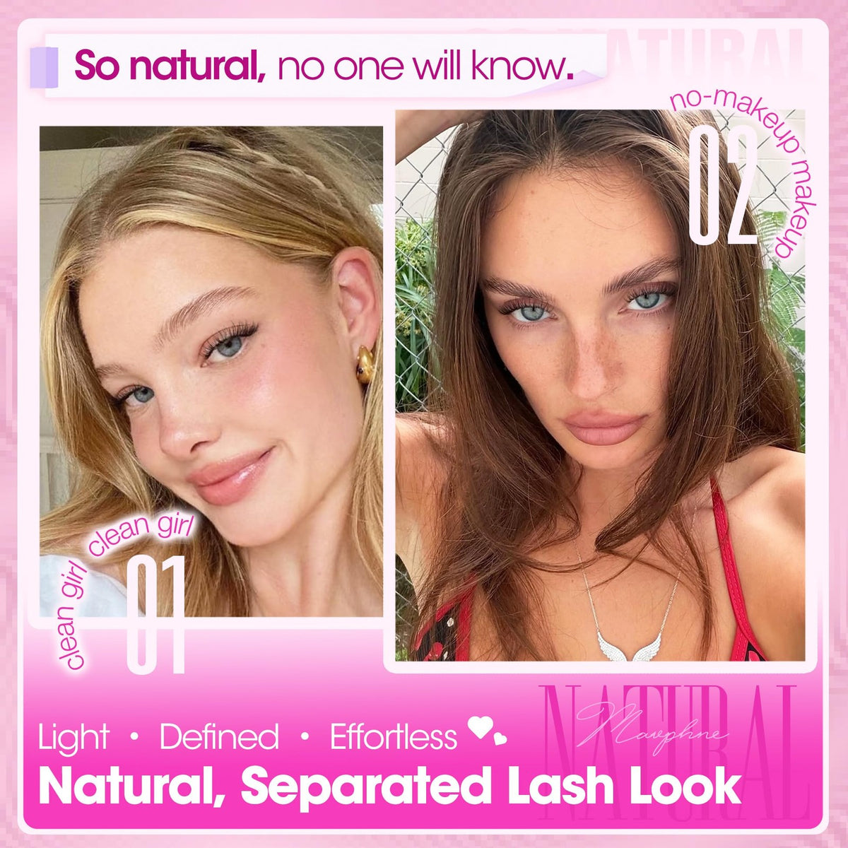 Natural Cluster Lashes Wispy CC-Curly 9-11mm Mixed Lengths Eyelash Black