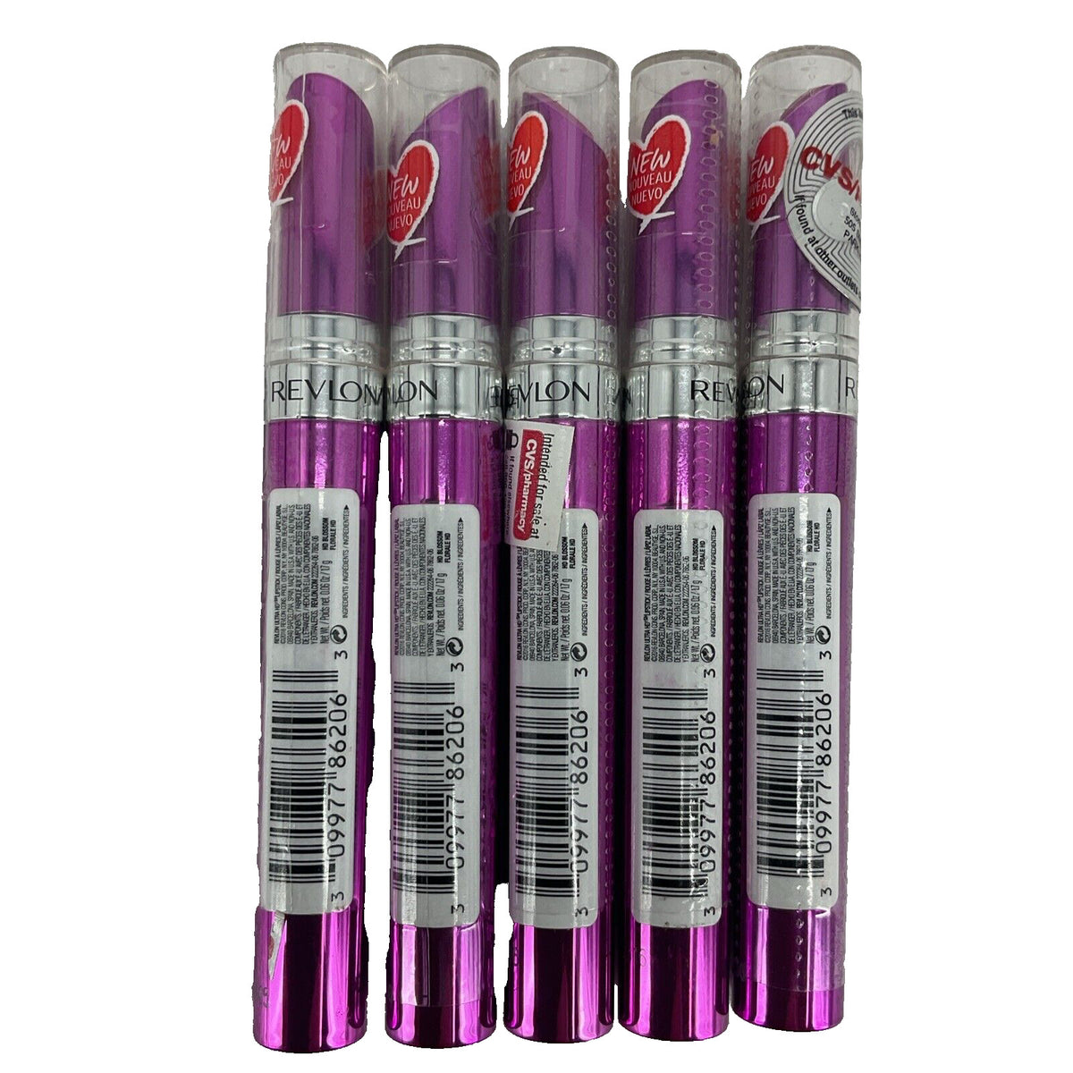 Revlon Ultra HD Lipstick Gel Lip Color 765 HD Blossom Set - Full Size x5