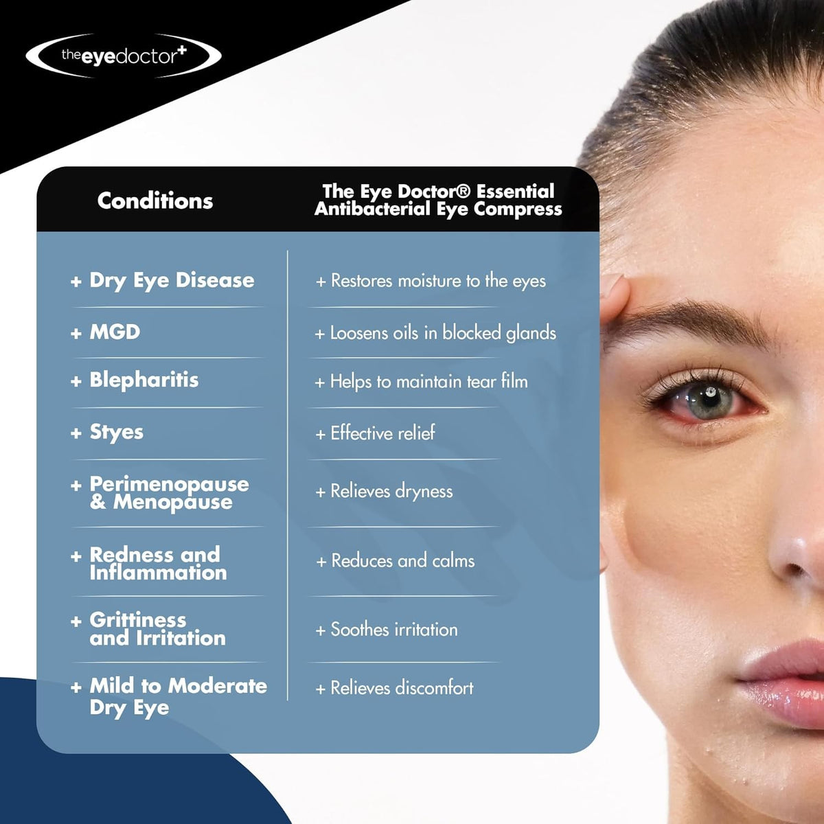 Reusable Hot Cold Antibacterial Eye Compress for Dry Eye & Blepharitis