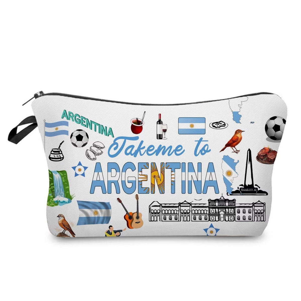 Luggage & Bags Small Cosmetic Makeup Bag Travel Organizer - Argentina Design