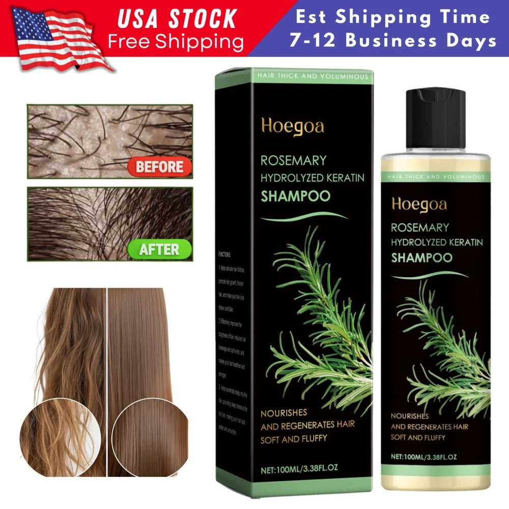 Organic Rosemary Hair Growth Shampoo for Thinning Hair & Anti-Hair Loss - 2 Pack