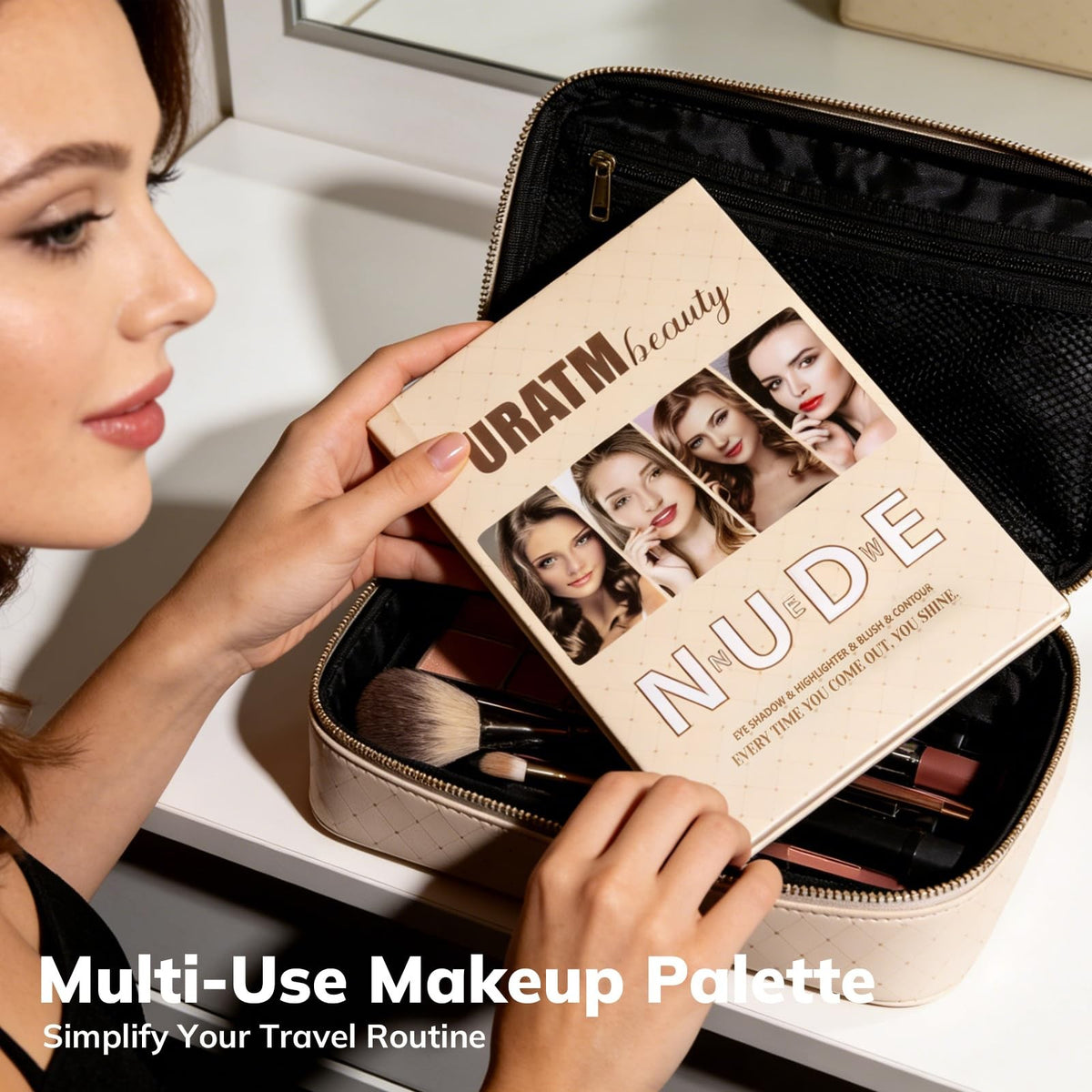 All-in-One Makeup Kit for Beginners - 24 Eyeshadows, Blush, Concealer, Highlighter