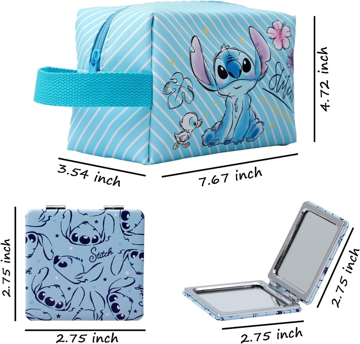 Large Capacity Cartoon Cosmetic Bag for Travel and Makeup