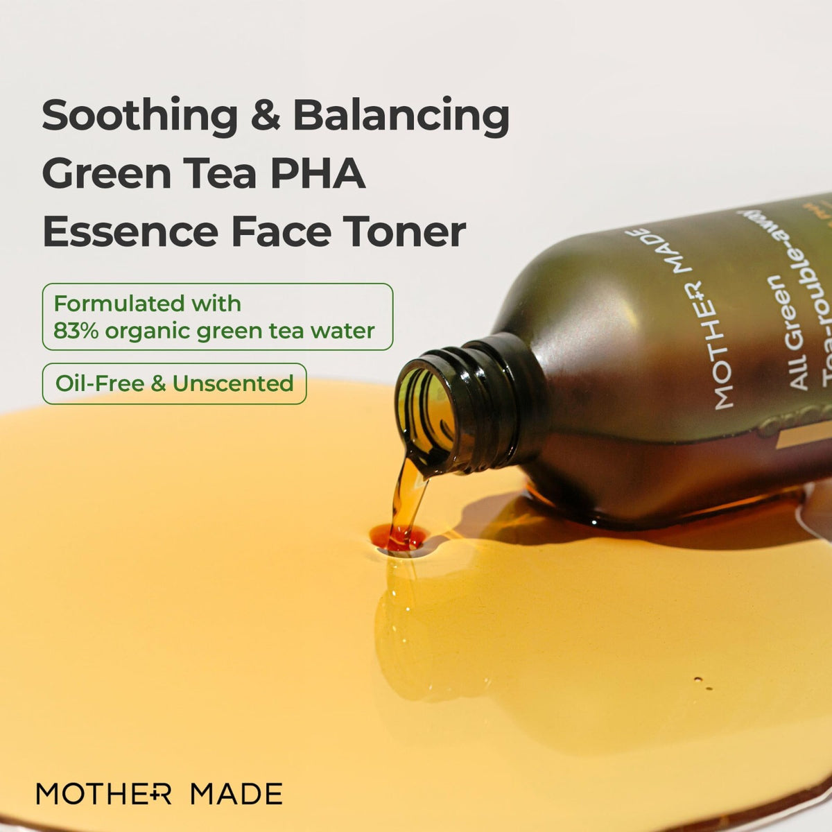 Organic Green Tea Toner for Skin Hydration & Oil Control - 6.76oz