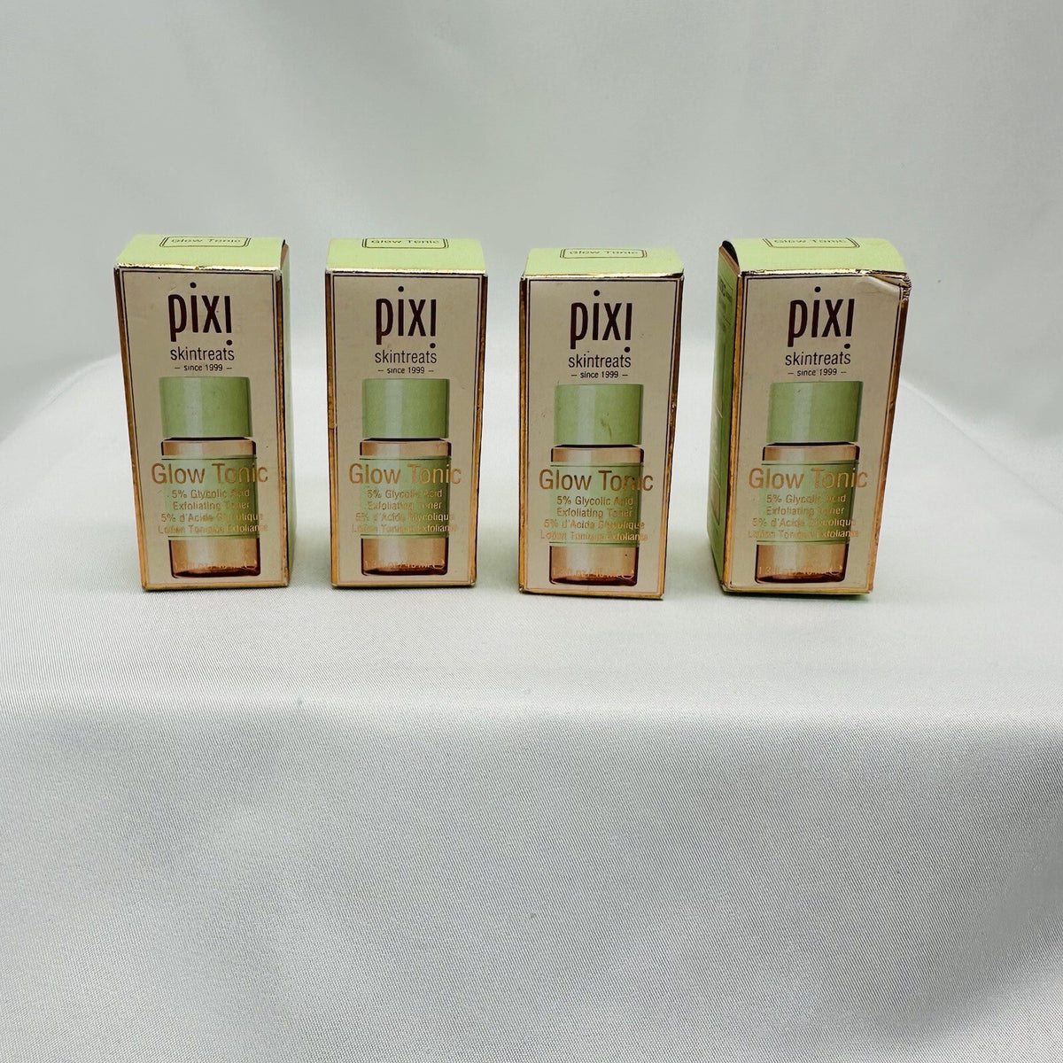 Pixi Glow Tonic Exfoliating Toner 5% Glycolic Acid - Pack of 4, 1.35 fl oz each