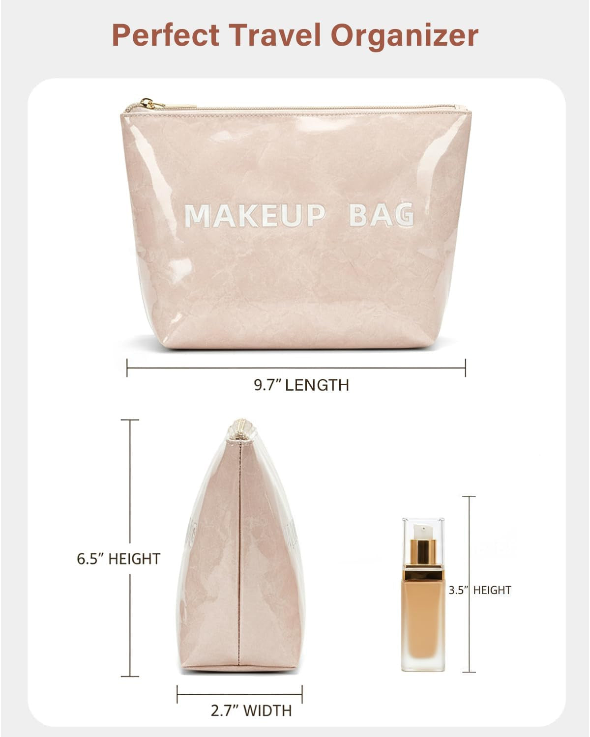 Waterproof Clear Sunscreen & Makeup Bag for Beach & Travel