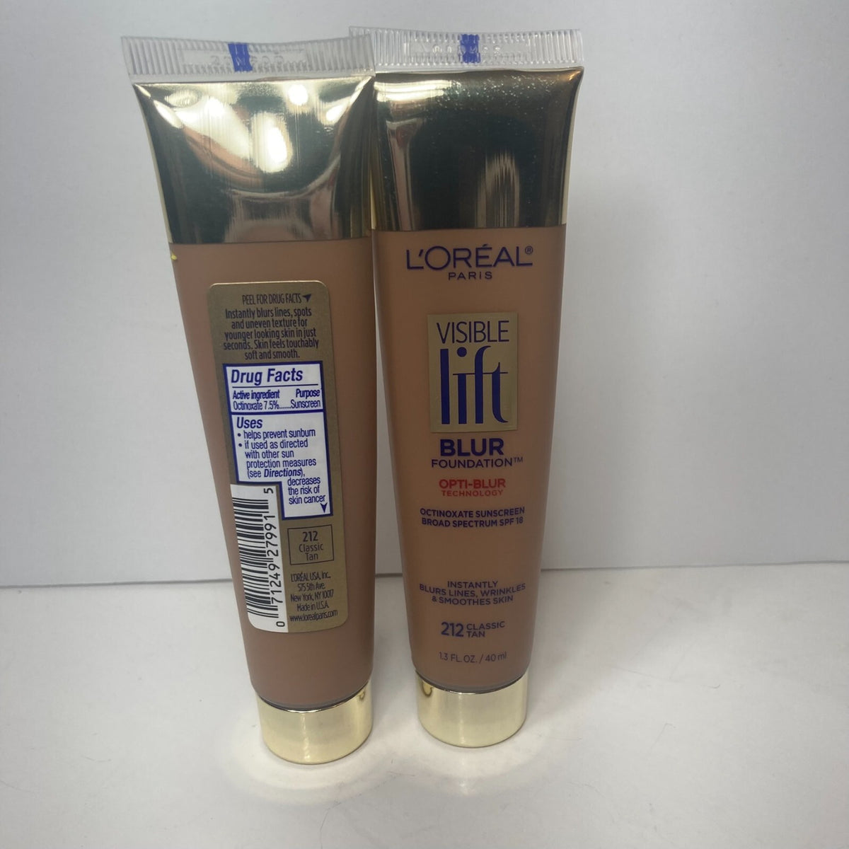 Loreal Visible Lift Blur Foundation Set - Shade #212 Classic Tan Discontinued