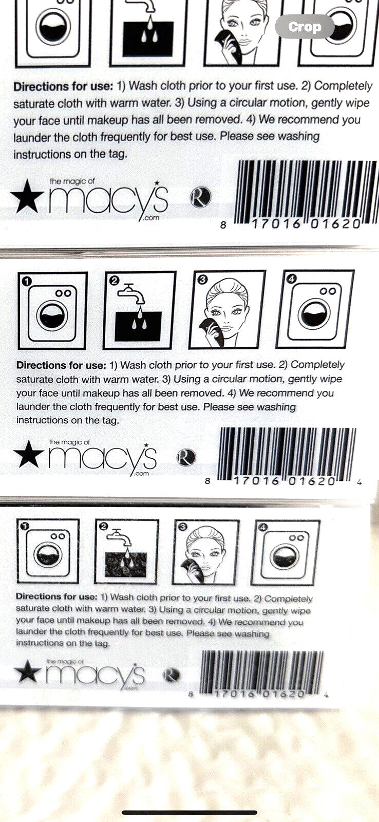 Reusable Makeup Remover Cloths - Black 3-Pack, Gentle & Chemical-Free
