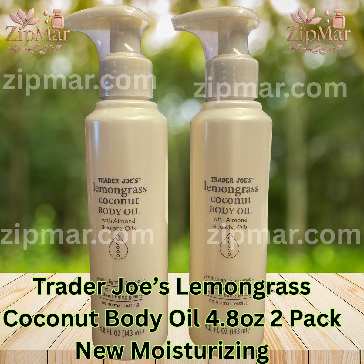 Lemongrass Coconut Body Oil - 2 Pack, 4.8 fl oz Each