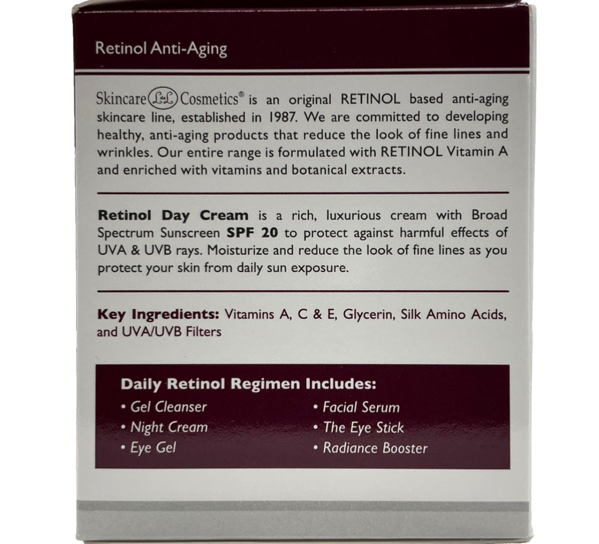 Retinol Day Cream SPF 20 Vitamin A+C+E Set - Moisturizing Anti-Aging Skincare