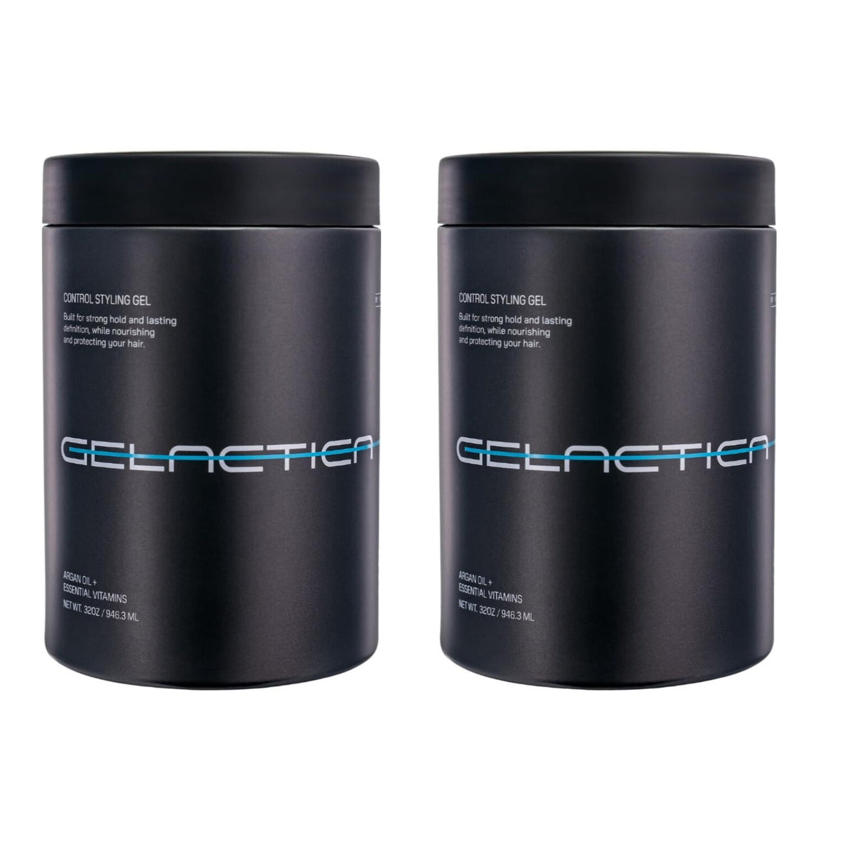 Set of 2 Gelactica Strong Hold Water-Based Hair Gel 32oz with Organic Ingredients
