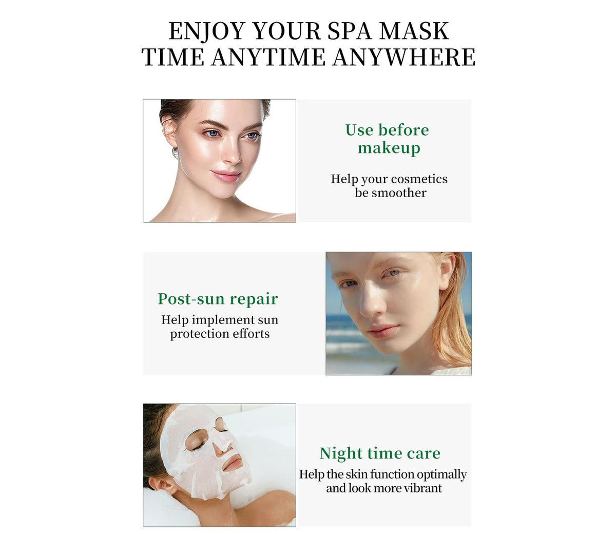 Collagen Face Mask Pack with Retinol & Hydrating Ingredients - 10 Count