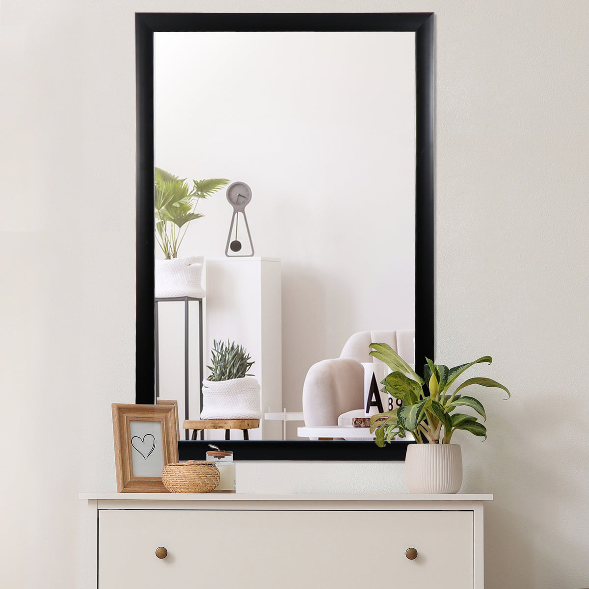 24x36 Inch Wall Mirror Set - Large Shatterproof Bathroom & Living Room Decor