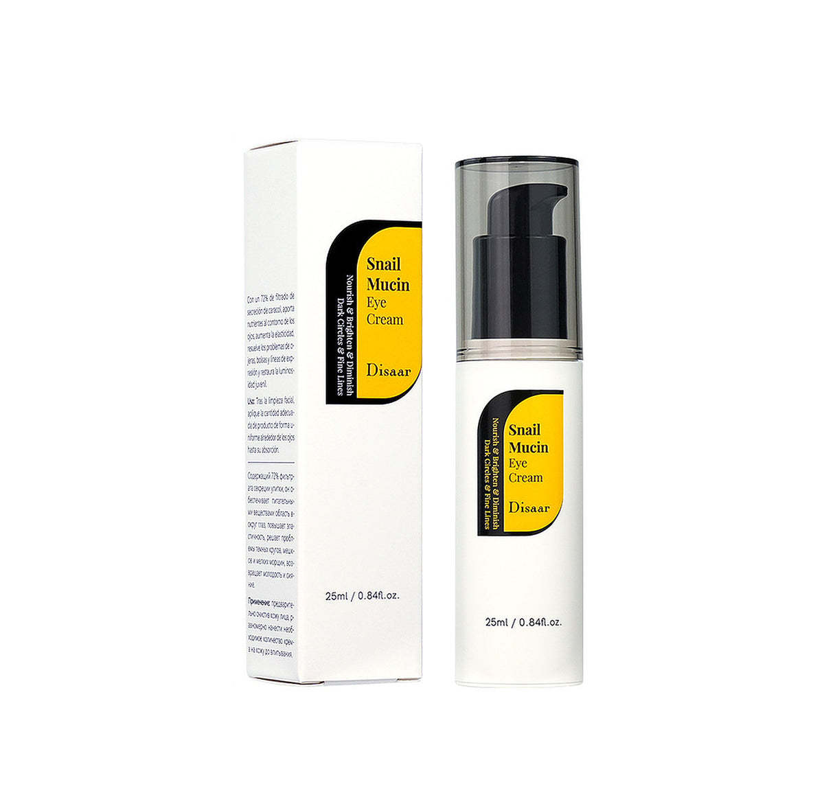 Snail Mucin Eye Cream for Dark Circles and Fine Lines - 25ml