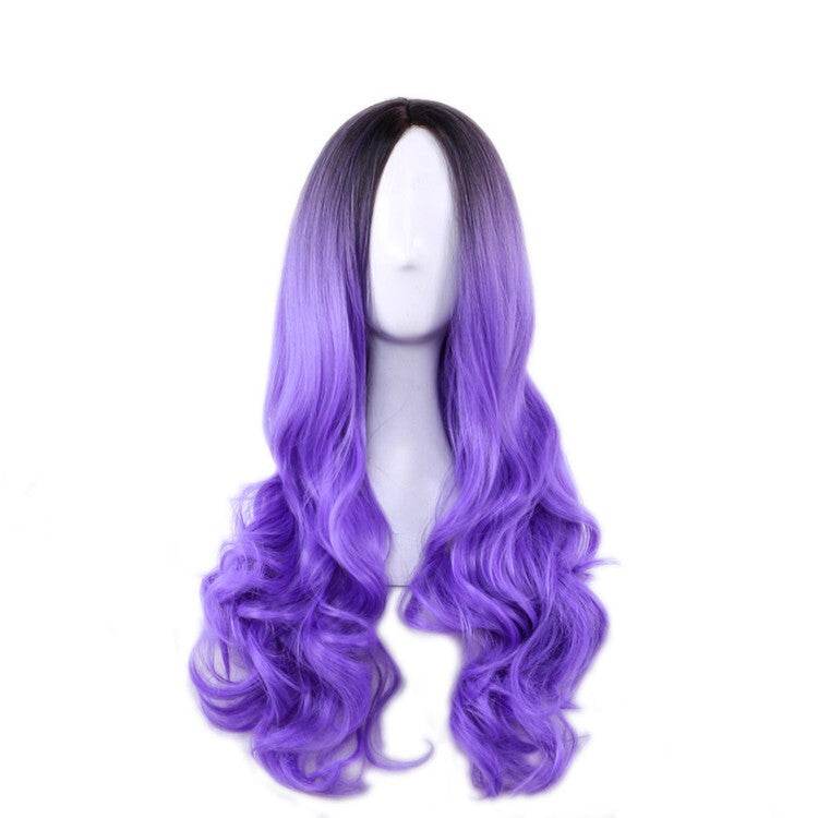 Long Wavy Synthetic Wig 26 Inches Heat-Resistant Hairpiece for Women - Multi Color