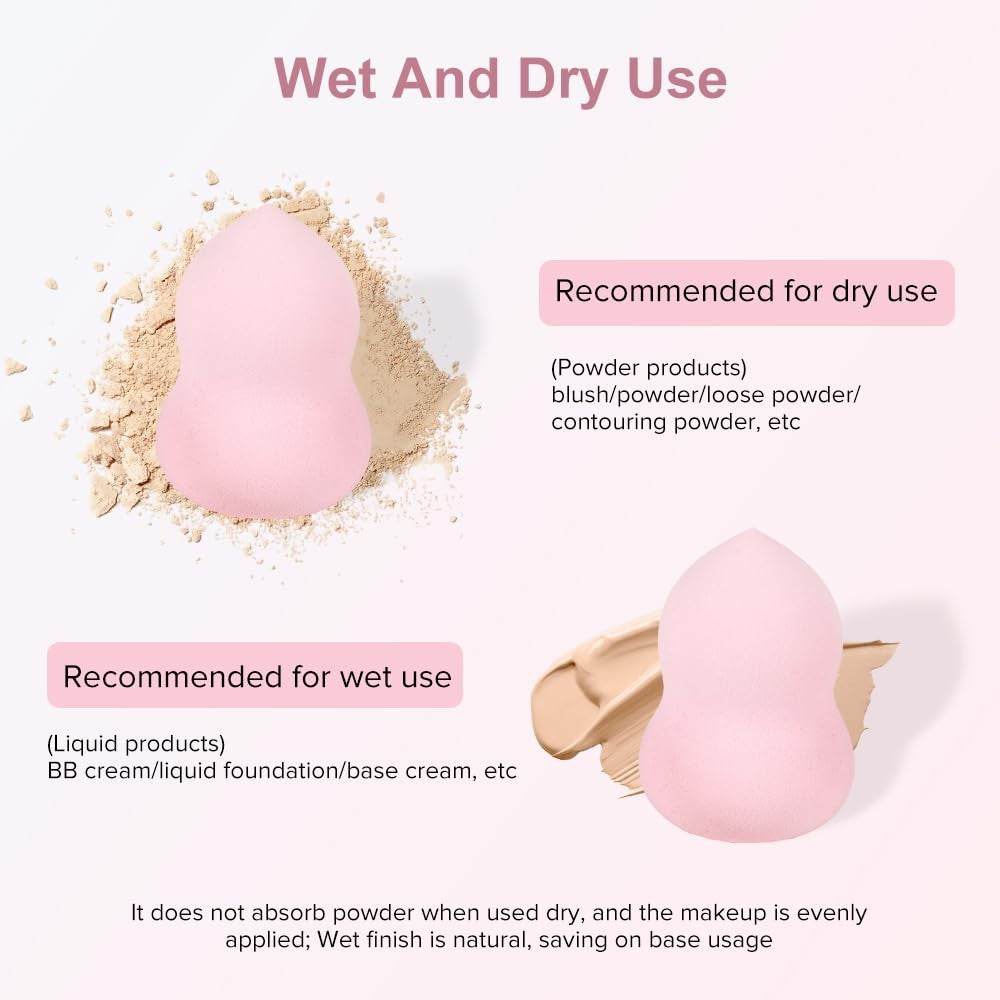 Makeup Sponge Set 3 Pieces - Blending Beauty Sponges for Face & Eyes