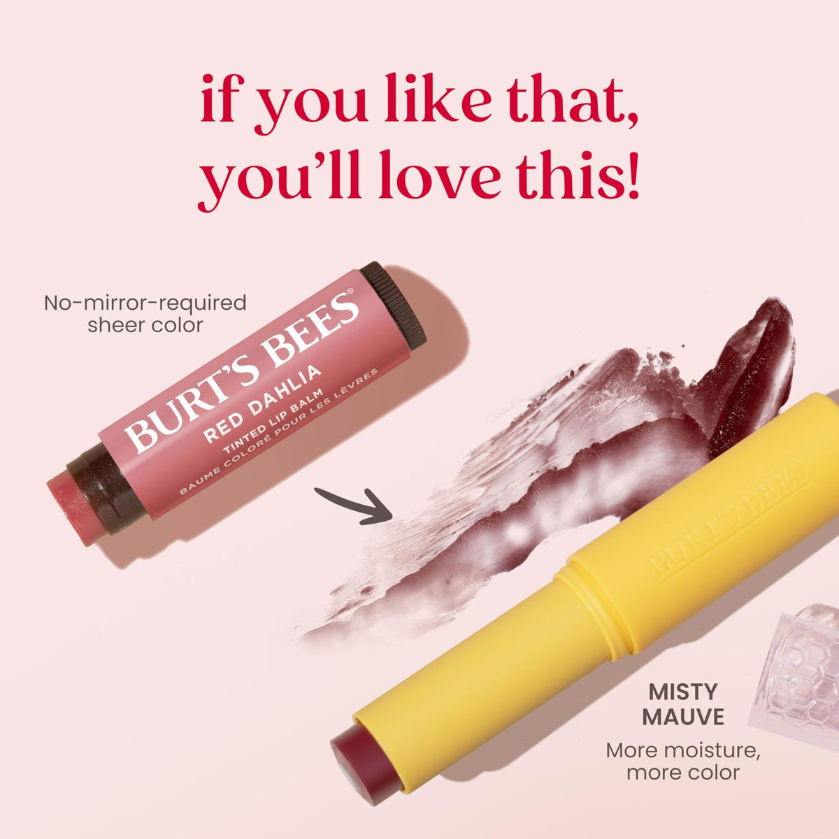 Tinted Lip Balm with Shea Butter & Vitamins - Mauve, 0.16 oz