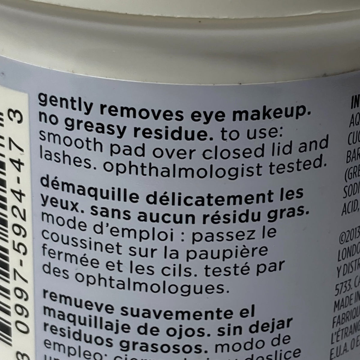 Almay Oil-Free Gentle Eye Makeup Remover Pads - 3 Tubs, 80 Count Each