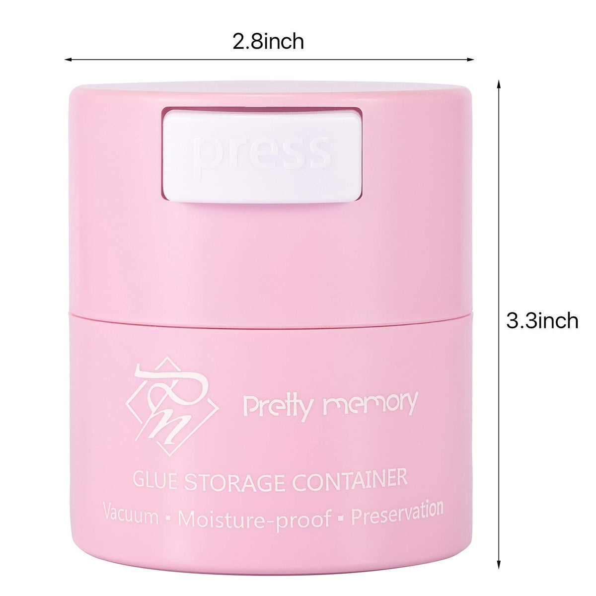 Eyelash Extension Glue Storage Container Airtight Lash Adhesive Jar Pink