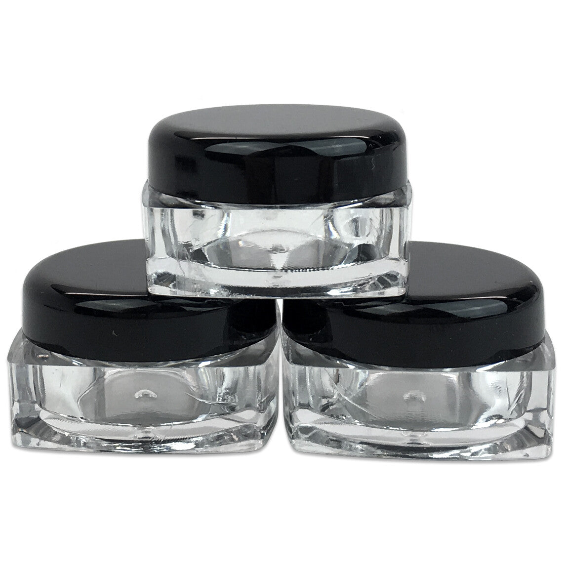 Reusable 5G/5ML Square Clear Jars with Lids for Cosmetics & Lip Balm