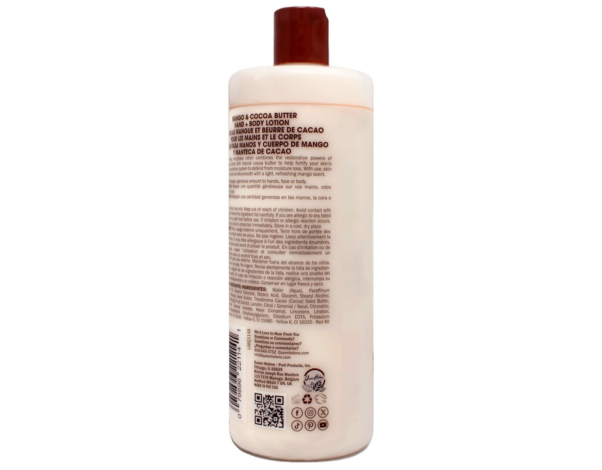 Mango Cocoa Butter Hand & Body Lotion 32 oz