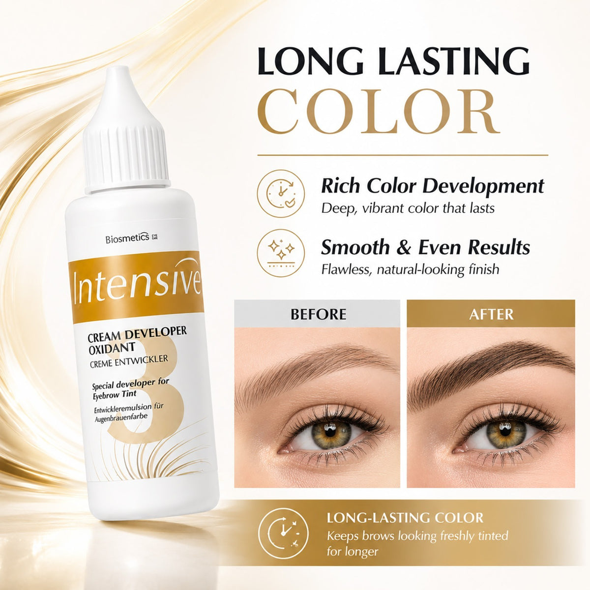 Biosmetics Brow & Lash Tint Developer & Remover 50ml - Professional Salon-Quality