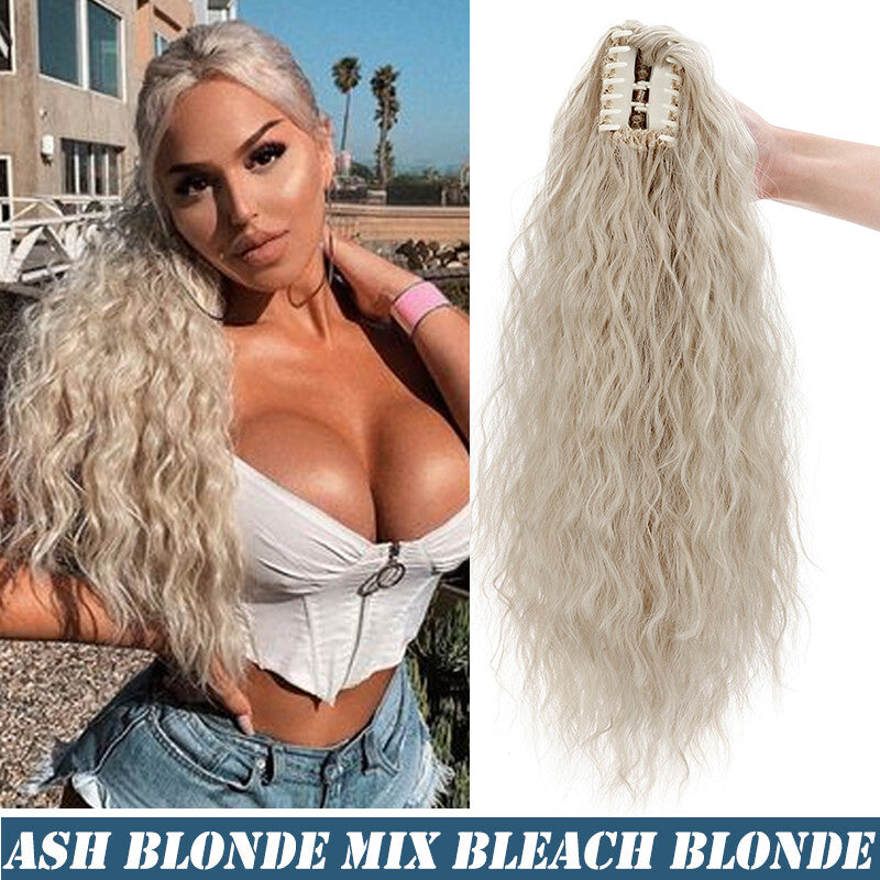 Kinky Curly Ponytail Clip-In Hair Extension - High Puff Natural Look