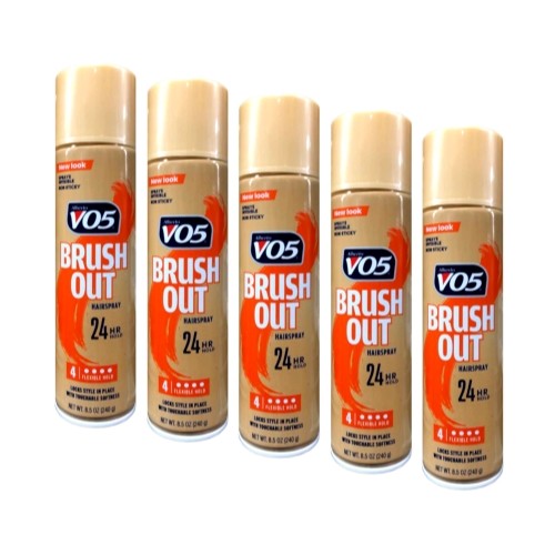 V05 Hair Spray Brush Out Clear Hold 14 Hour 8.5 Oz Pack of 5