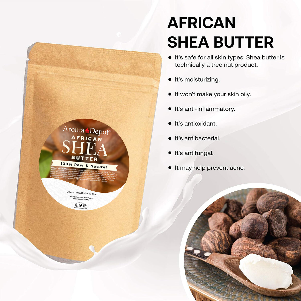 Raw Ivory Shea Butter - Unrefined African Grade A