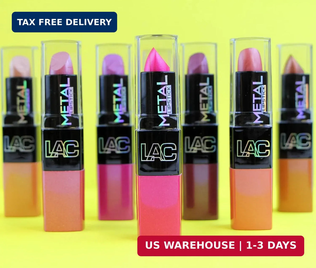 Metal Lipstick Pink Flamingo - Vibrant Metallic Lip Color