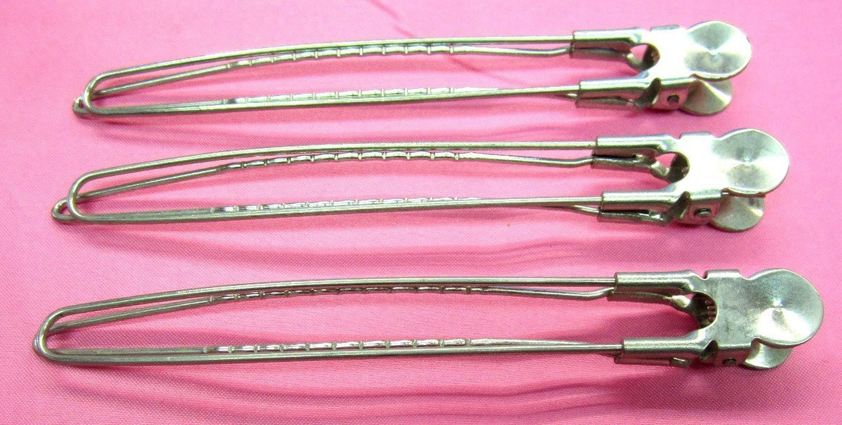 CHOOSE QUANTITY- 5 INCH LONG HAIR STYLING METAL CLIPS SALON USE--C3116