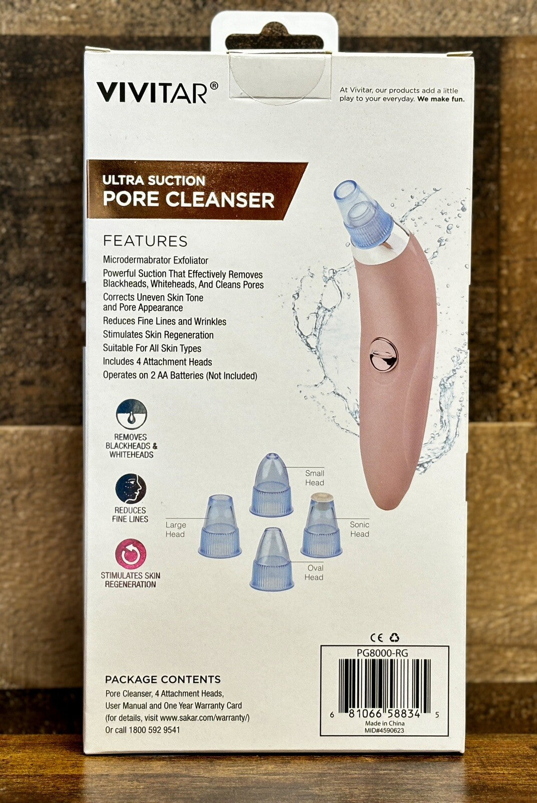 Pore Vacuum Cleaner with 4 Attachments - Facial Cleanser & Blackhead Remover