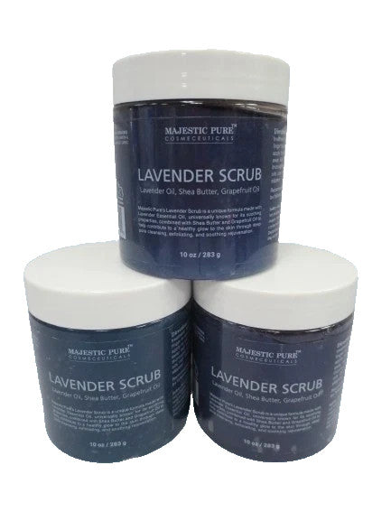 MAJESTIC PURE LAVENDER SCRUB 10 OZ SET OF 3