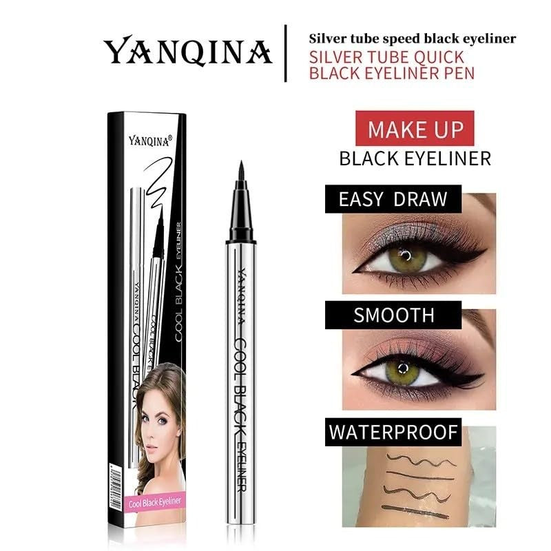 Long Lasting Eyeliner Pen - Waterproof, Smudge-Proof, Precise Black