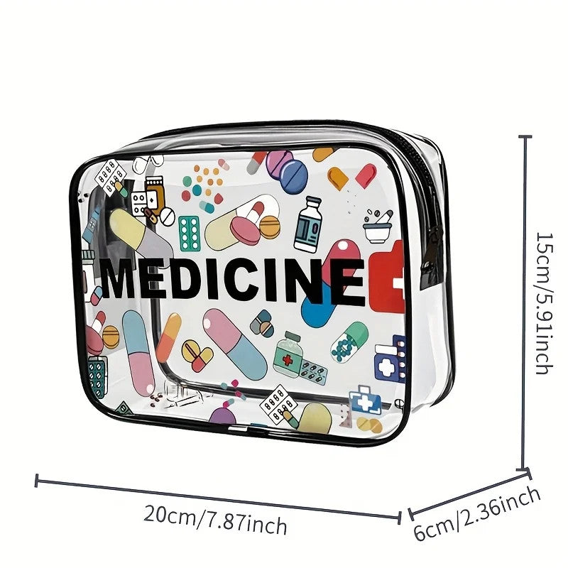 Large Capacity Waterproof Cosmetic Bag Travel Organizer Easy Wipe Clean