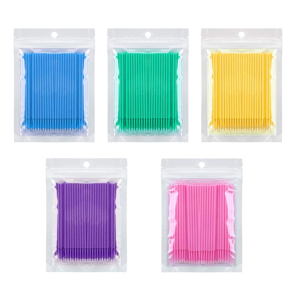 Disposable Micro Applicator Brushes - 500 Pcs for Eye Makeup Cleanse & Detailing