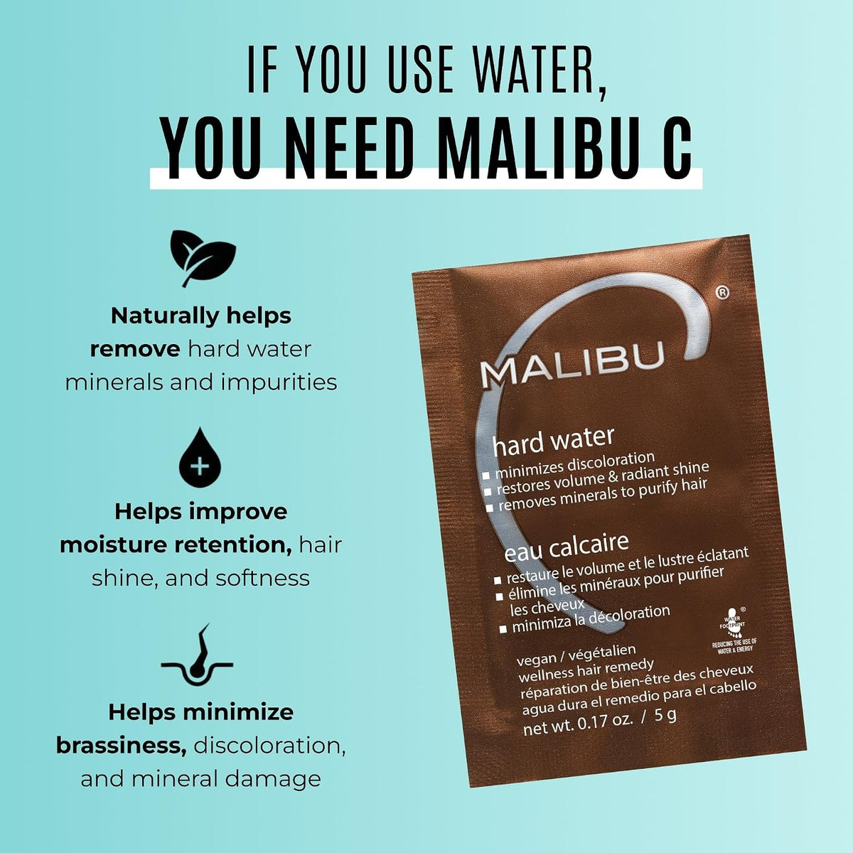 Hard Water Hair Treatment - Mineral Removal & Detoxifying Hair Mask Pack - 4 Pack