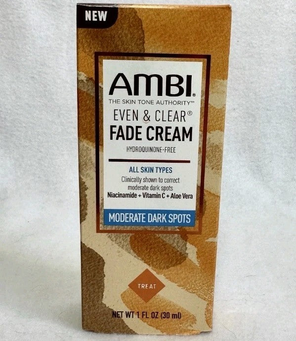 Ambi Even & Clear Fade Cream for Dark Spots - All Skin Types 1 Fl Oz