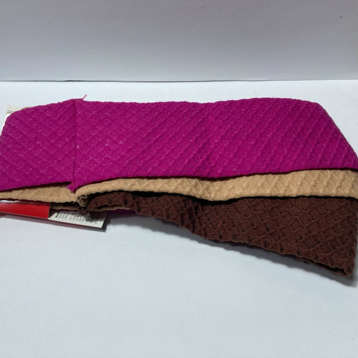 Vidal Sassoon Thermal Knit Headwrap Head Band (3) Packs of 3 Pink