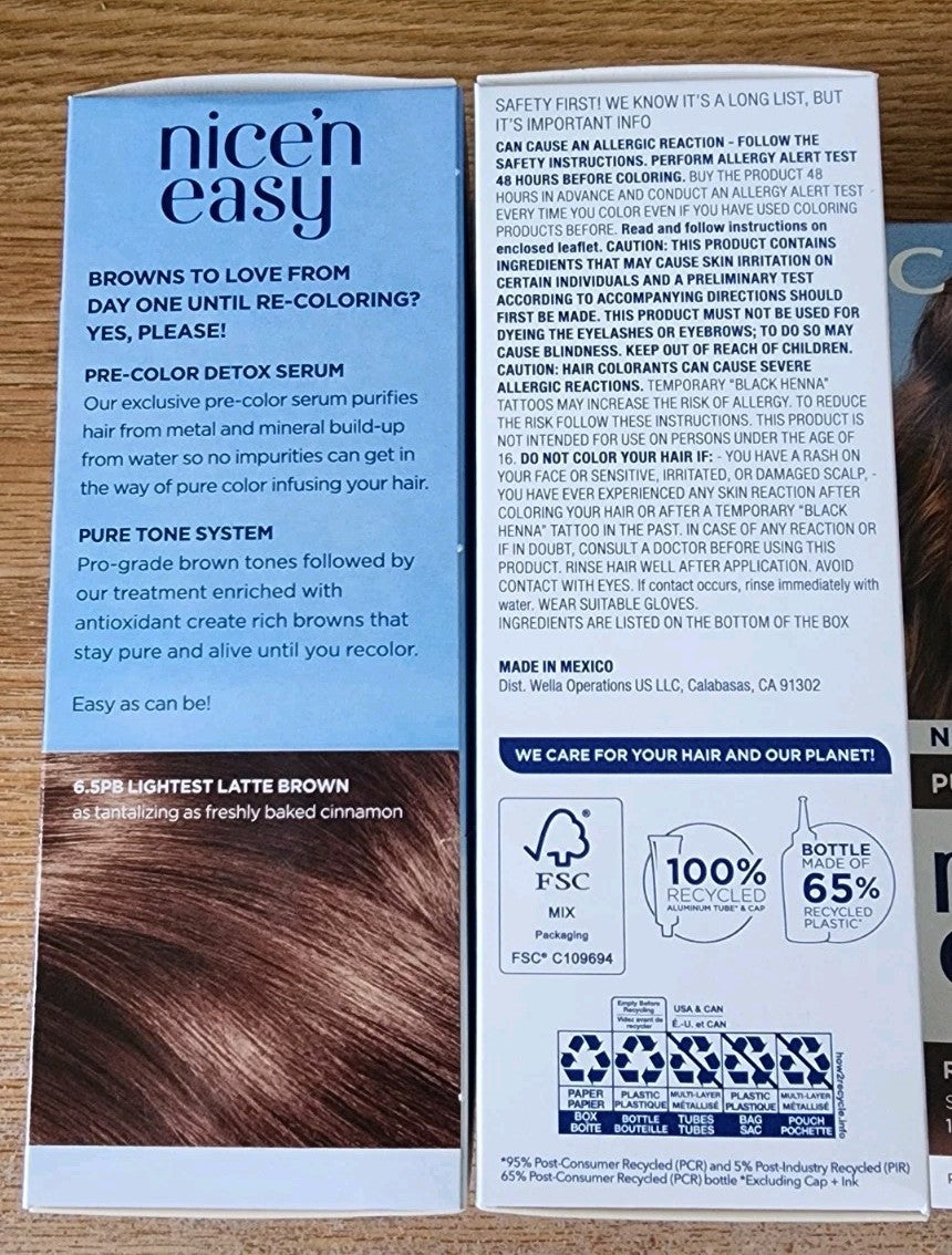 Clairol Nice'n Easy 6.5PB Lightest Latte Brown Permanent Hair Color