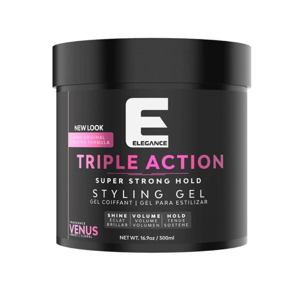 Triple Action Hair Gel - Strong Hold, Volume & Shine - 16.9 fl oz (Venus Fragrance)