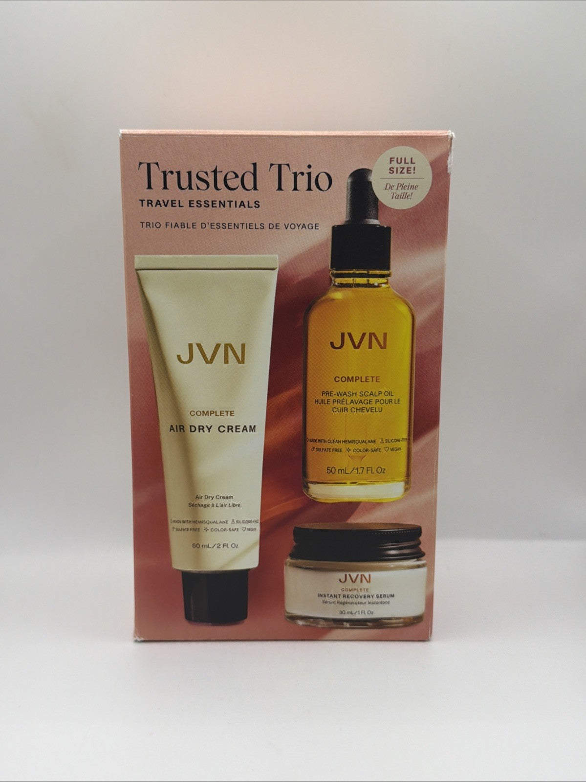 Travel Essentials Kit with Pre-Wash Scalp Oil & Recovery Serum - 4oz