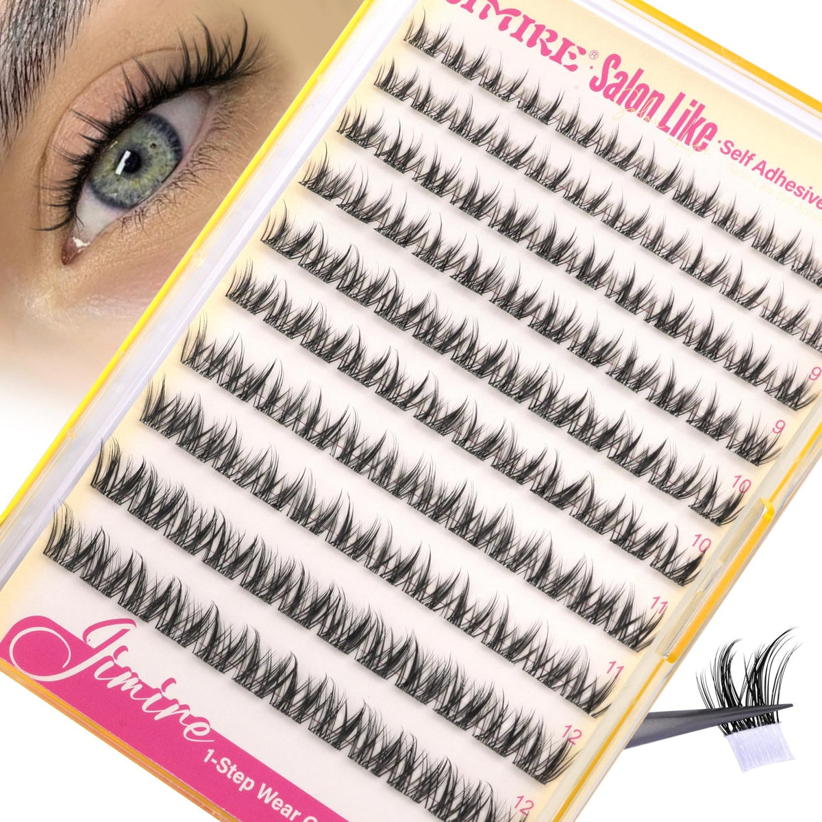 Self Adhesive Eyelash Clusters Natural Look Wispy Lash Extensions Black