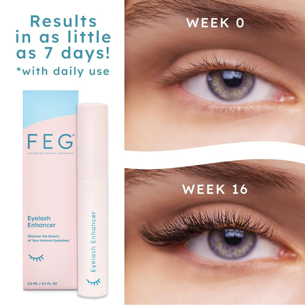 Eyelash Enhancer Serum for Longer, Thicker, Darker Lashes - 2 Pack
