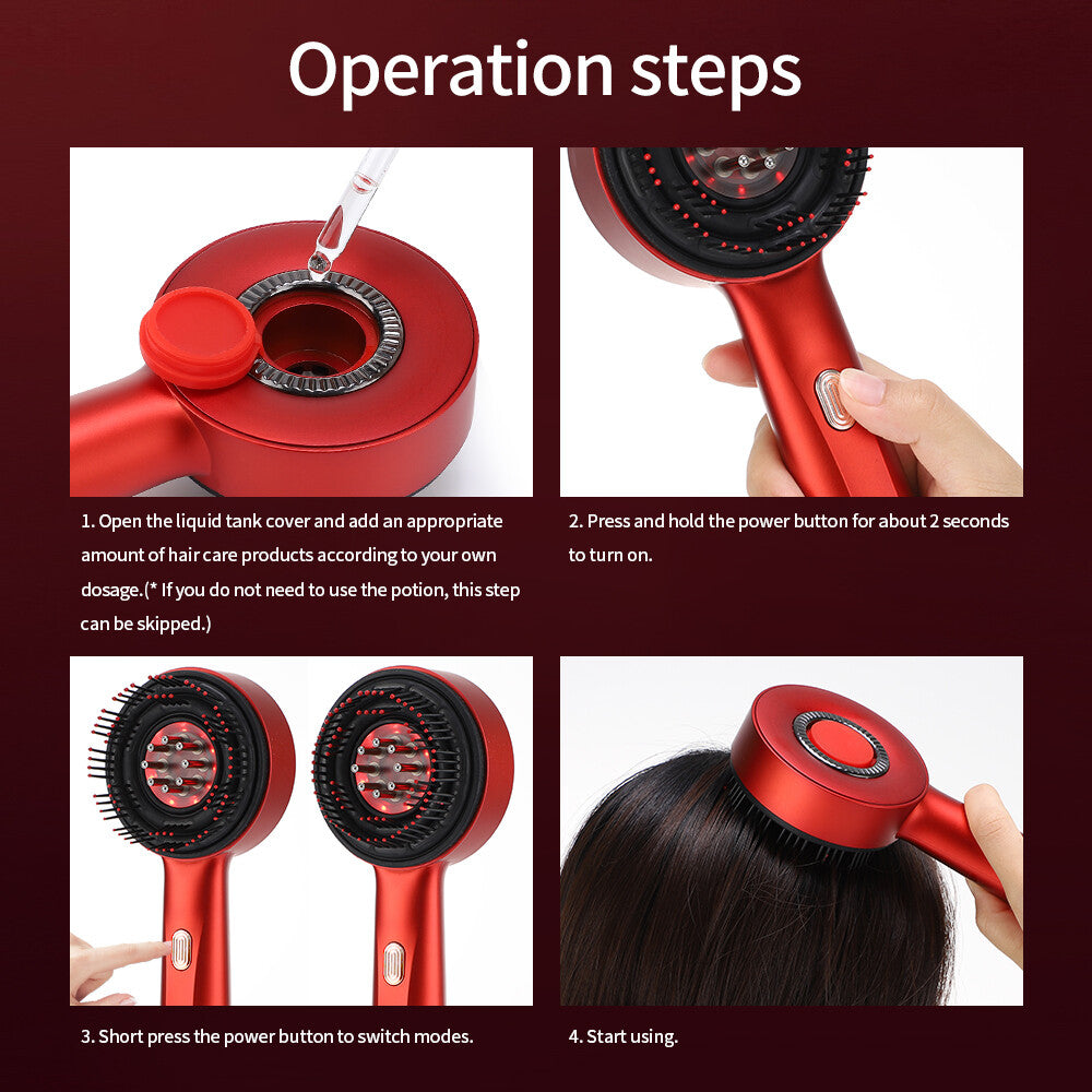 Electric Red Light Scalp Massage Comb