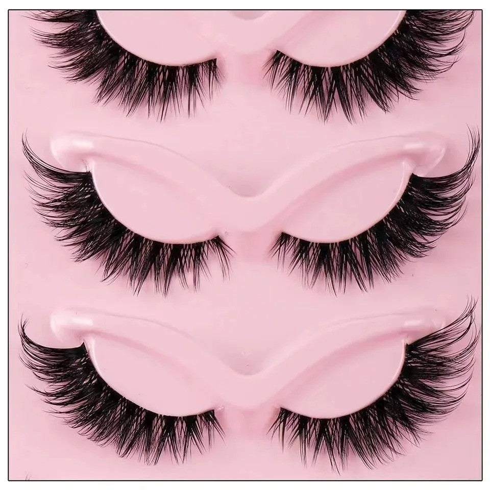False Eyelashes Natural Wispy Faux Mink 5 Pairs for Elegant Eye Makeup
