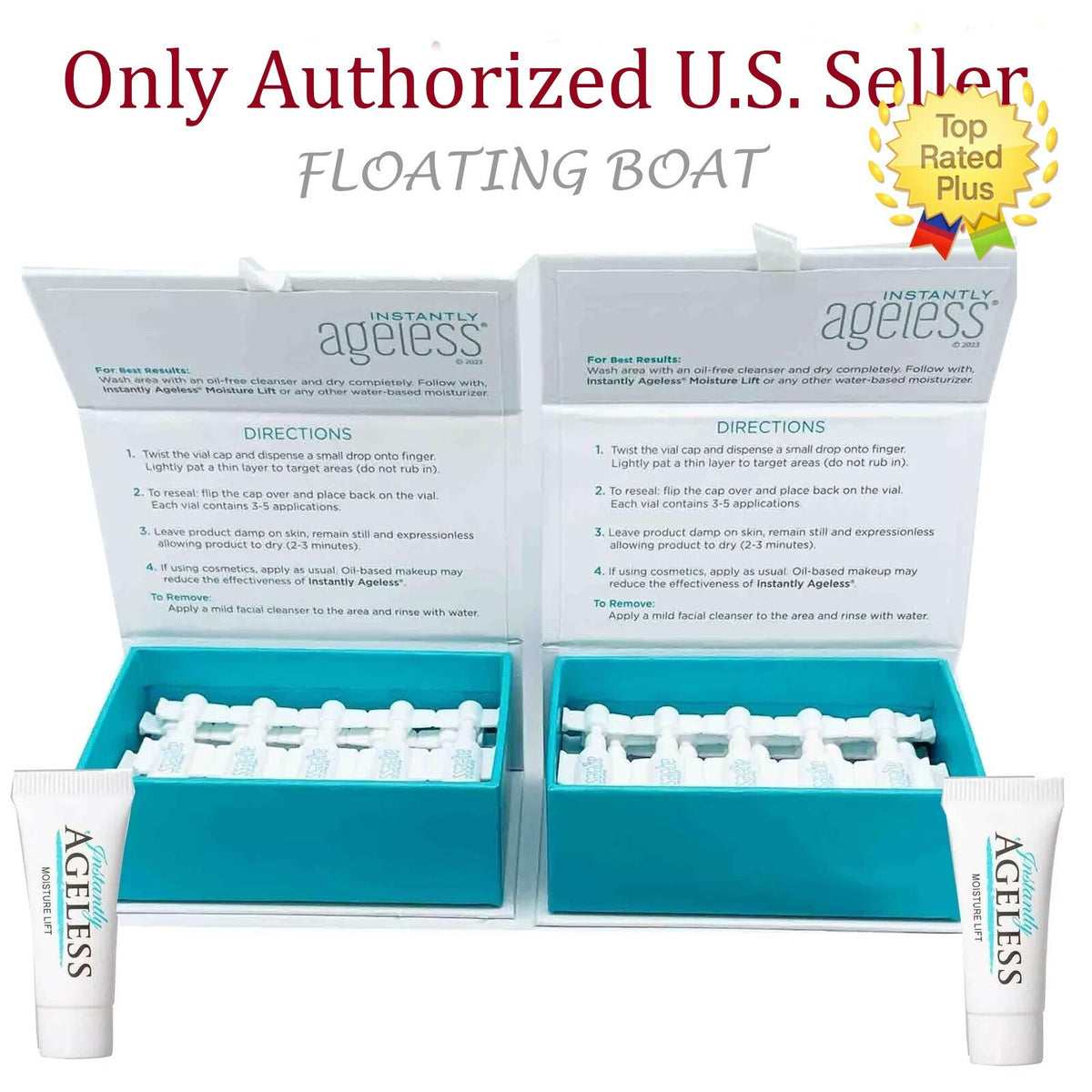 Instantly Ageless Face Lift Vials with Moisturizer - 25 Vials in Box