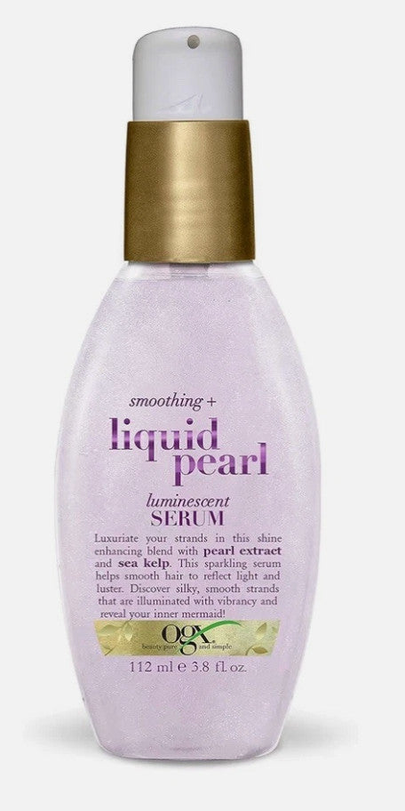 OGX Liquid Pearl Luminescent Serum - Smoothing Hair Treatment 3.8 fl oz