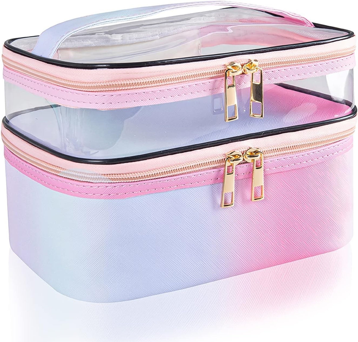Large Travel Makeup Bag Organizer for Women - Portable Cosmetic Case