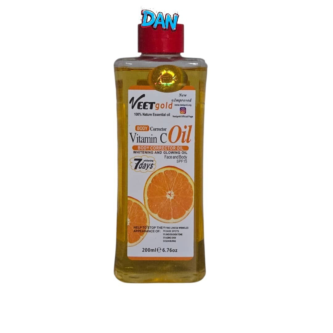 Vitamin C Face & Body Glow Corrector Oil 200ML - Skin Brightening Oil
